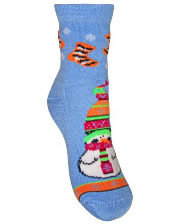 Master socks Снеговик голубые