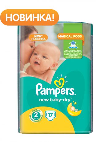 Pampers New Baby-Dry Mini 3-6 кг 17 шт