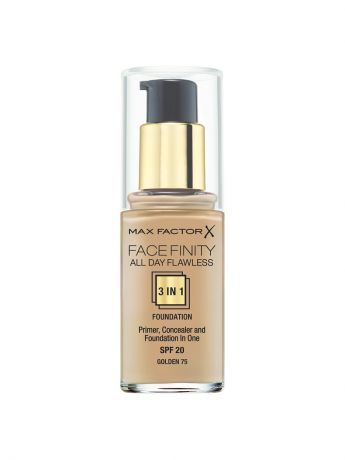 MAX FACTOR Тональная основа Facefinity All Day Flawless 3-in-1 №75