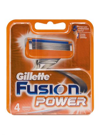 GILLETTE Сменные кассеты для бритья FUSION Power, 4 шт.