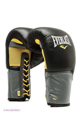 Everlast Перчатки тренировочные на шнуровке Pro Leather Laced 10oz черн.