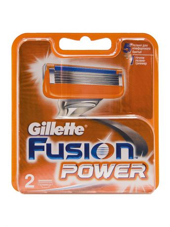 GILLETTE Сменные кассеты для бритья FUSION Power, 2 шт
