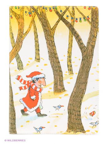 Mitya Veselkov Обложка для паспорта "Дед Мороз в лесу"