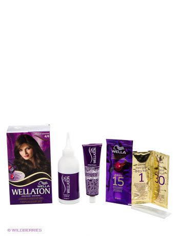 WELLATON Крем-краска для волос 4/0 Темный шоколад