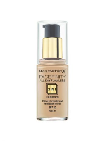 MAX FACTOR Тональная основа Facefinity All Day Flawless 3-in-1 №47