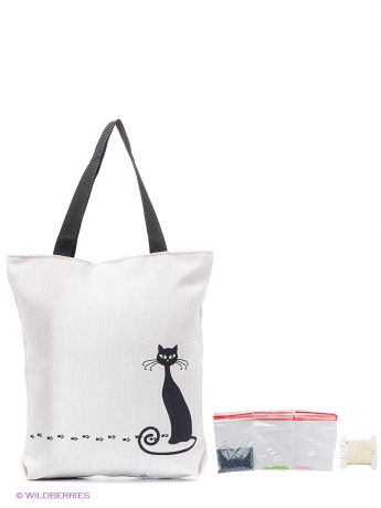 Матренин Посад Набор для шитья и вышивания текстильная сумка  р.44*46 Черная кошка