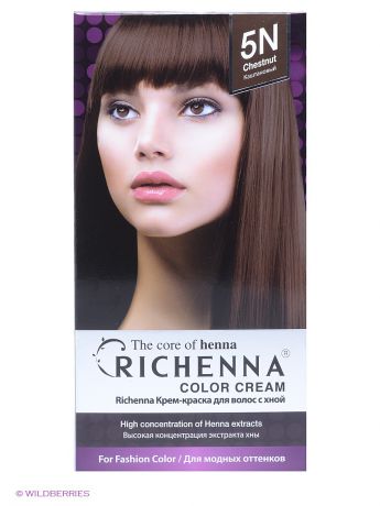 Richenna Крем-краска для волос с хной № 5N (Chestnut)