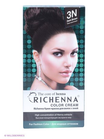 Richenna Крем-краска для волос с хной № 3N (Dark Brown)