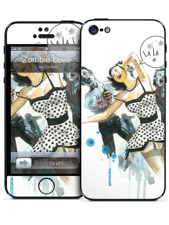 Gelaskins Виниловая наклейка для iPhone 5 Zombie Love-Lora Zombie