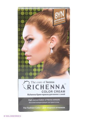 Richenna Крем-краска для волос с хной № 8YN (Light Golden Blonde)