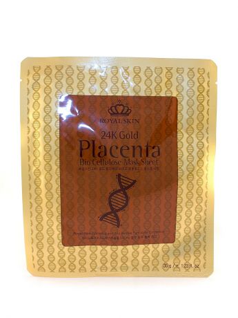 Royal Skin Биоцеллюлозная маска от морщин 24 карата золота с плацентой, 35 гр