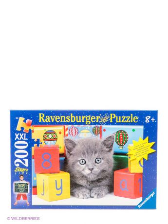 Ravensburger Пазл "Котенок с кубиками" XXL, 200 элементов