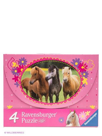 Ravensburger Пазл 4-в-1 "Красивые лошади"