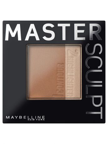 Maybelline New York Скульптурирующая пудра "MASTER SCULPT", контур + хайлайтер, оттенок 01, светлый, 9 гр