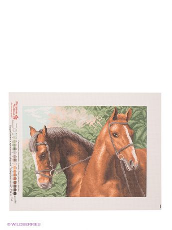 Матренин Посад Рисунок на канве "Пара лошадей"