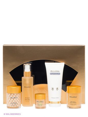 PULANNA Большой подарочный набор -Bio-gold Cosmetics Set. SET (5 предметов)