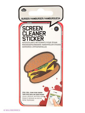 Kawaii Factory Протирка-стикер для экрана "Burger"