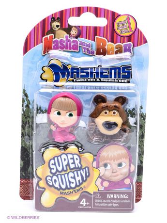 Маша и медведь Детская игрушка "Маша и Медведь", игрушки-мялки, 2 шт. в наборе