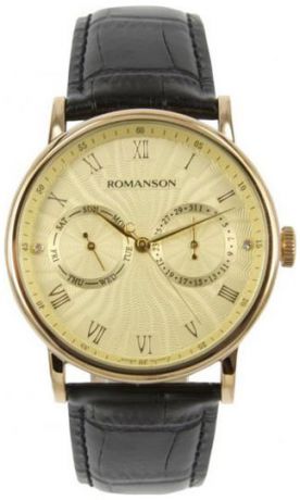 Romanson Мужские наручные часы Romanson TL 1275B MG(GD)BK