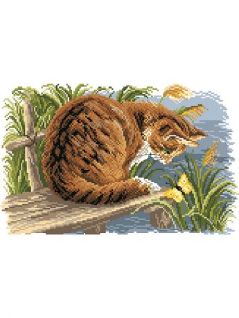 Матренин Посад Рисунок на канве "Любопытный котенок"