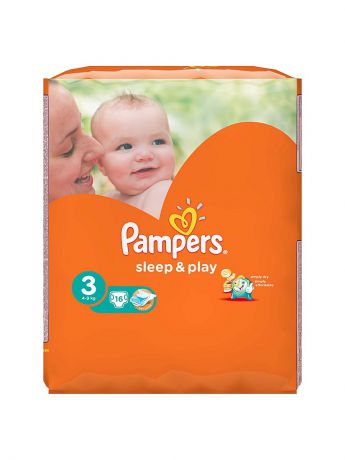 Pampers Подгузники Pampers Sleep & Play 4-9 кг, 3 размер, 16 шт.