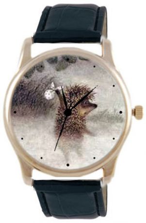 Shot Дизайнерские наручные часы Shot Concept Ежик в густом тумане черн. рем.