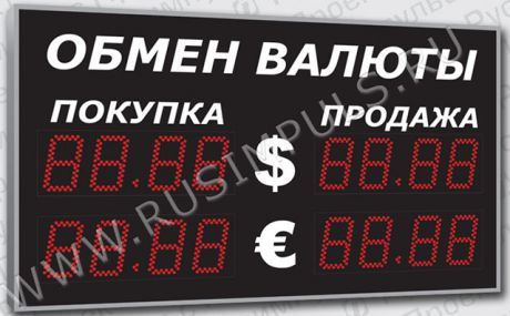 Имп Уличные табло курсов валют Имп 327-1х2-S35 (ER2)
