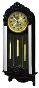 Sinix Деревянные настенные интерьерные часы с маятником и боем Sinix 622 BLK