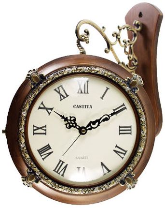 Castita Деревянные настенные двухсторонние часы Castita 720B