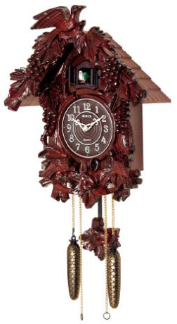 Sinix Деревянные настенные интерьерные часы с кукушкой Sinix 635