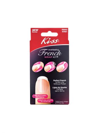 Kiss Набор для французского маникюра с узкими белыми смайлами
