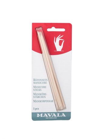 Mavala Палочки для маникюра деревянные Manicure Sticks 5шт (наблистере)