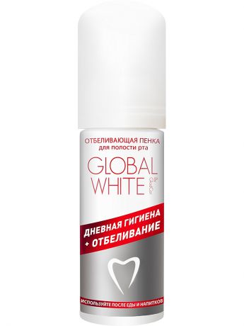 Global White Пенка отбеливающая для полости рта глобал вайт