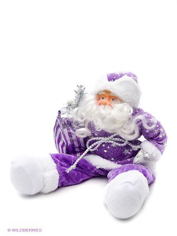 Новогодняя сказка Кукла Дед Мороз 38 см, фиолет.