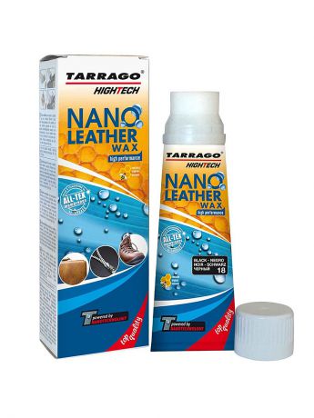 Tarrago Крем тюбик с губкой NANO Leather WAX (черный)