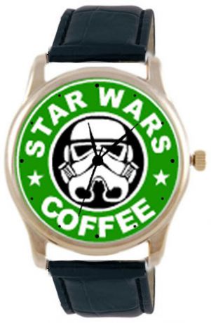 Shot Дизайнерские наручные часы Shot Concept StarWars Coffee черн. рем.