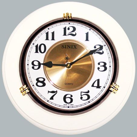 Sinix Деревянные настенные интерьерные часы Sinix 1018 CMA White