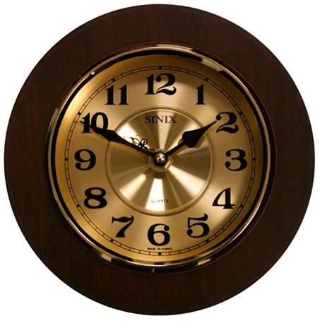 Sinix Деревянные настенные интерьерные часы Sinix 5080 G