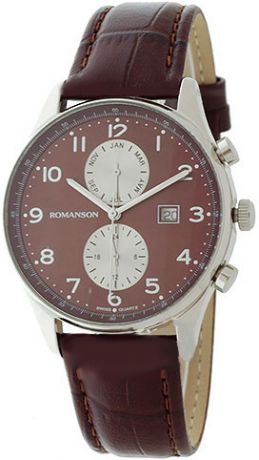 Romanson Мужские наручные часы Romanson TL 0329B MW(BROWN)