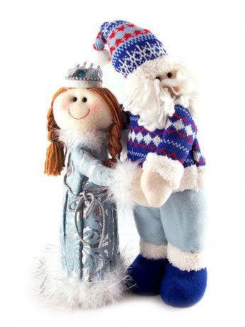 Русские подарки Новогодний сувенир "Дед Мороз и Снегурочка"