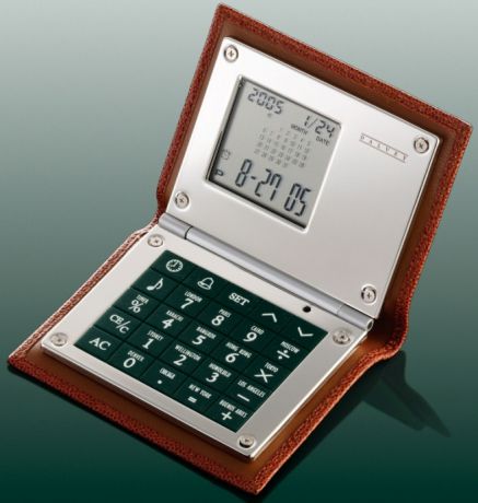 Dalvey Калькулятор многофункциональный в кожаном футляре Dalvey 428