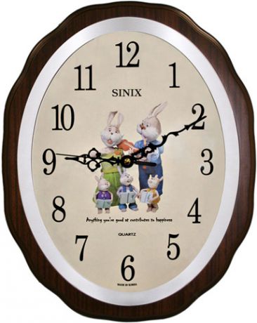 Sinix Деревянные настенные интерьерные часы Sinix 5055A