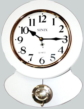 Sinix Деревянные настенные интерьерные часы с маятником Sinix 2105 W