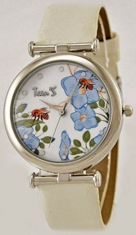 Тик-Так Детские наручные часы Тик-Так Н736 белые/голубые цветы