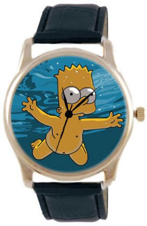 Shot Дизайнерские наручные часы Shot Concept Барт Симпсон черн. рем.