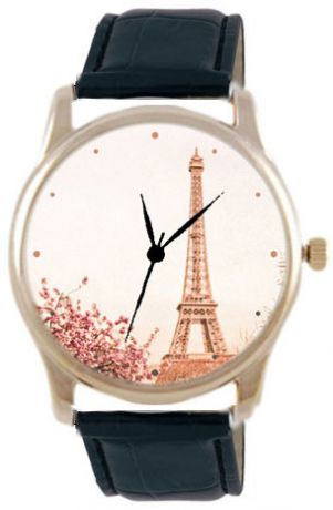Shot Дизайнерские наручные часы Shot Concept Весенний Париж черн. рем.