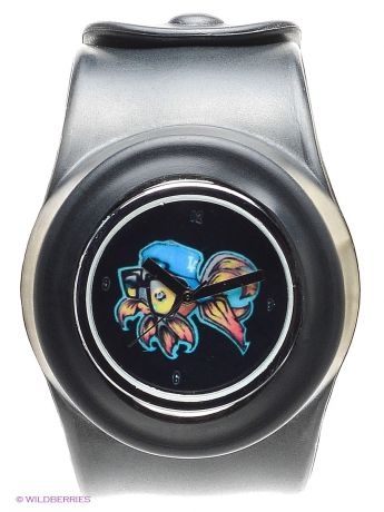 Kawaii Factory Слэп-часы "Graffiti Fish" (черные)