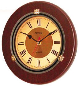 Sinix Деревянные настенные интерьерные часы Sinix 1018 GR