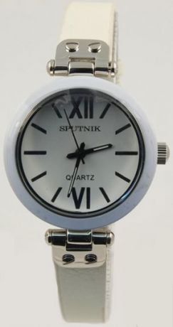 Спутник Женские российские наручные часы Спутник Л-200381/1.4 бел, бел. рем.
