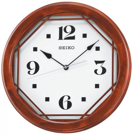 Seiko Деревянные настенные интерьерные часы Seiko QXA565B